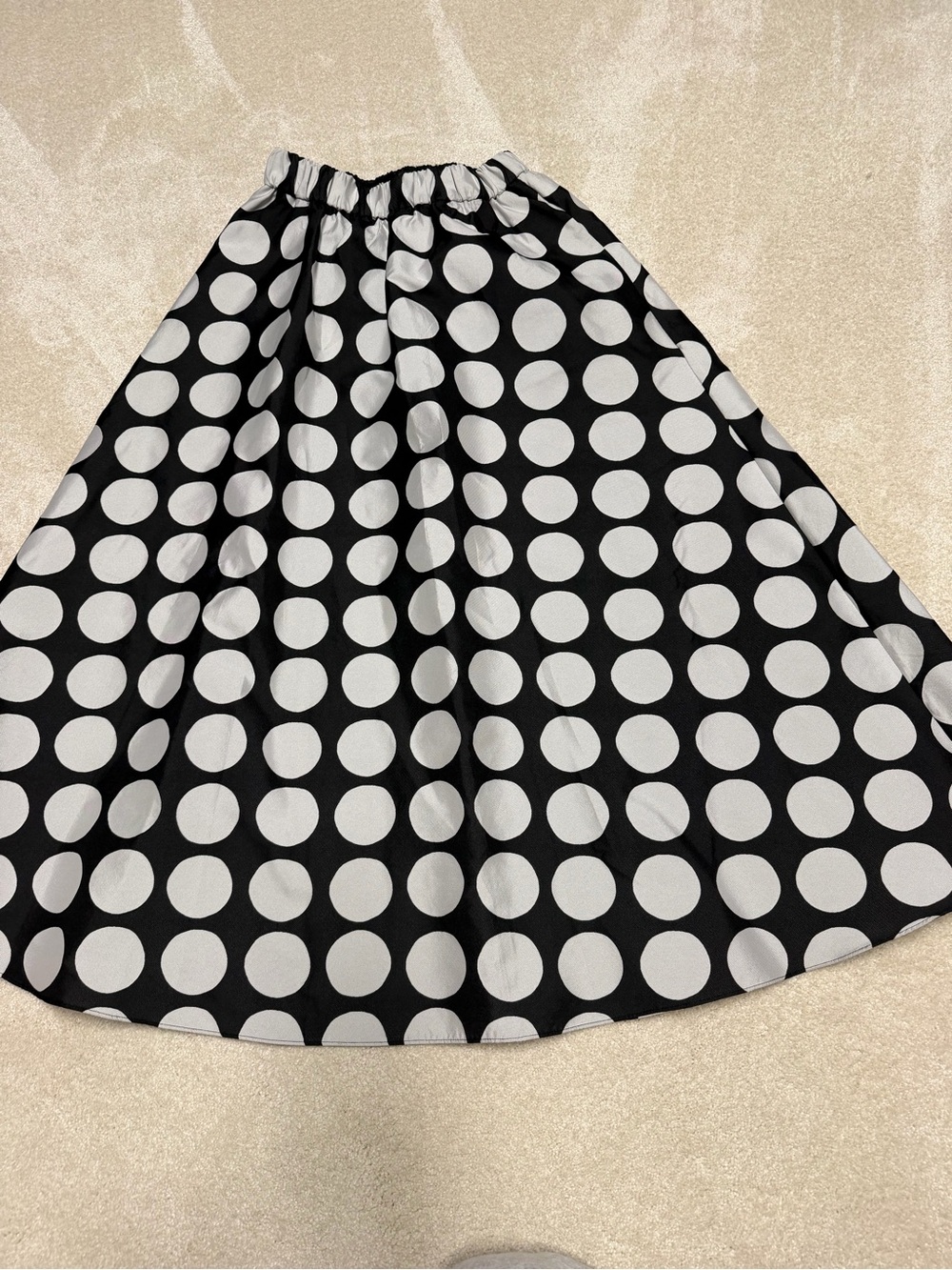 kate spade Black and White Polka Dot Circle Skirt